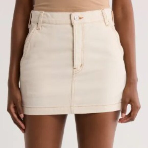 Ética Beige Sheldon Mini Skirt  SZ 29 (US 8) - NWT - Picture 1 of 9